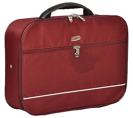 Trekker Polyester 37.5 cms Red Soft Sided Suitcase