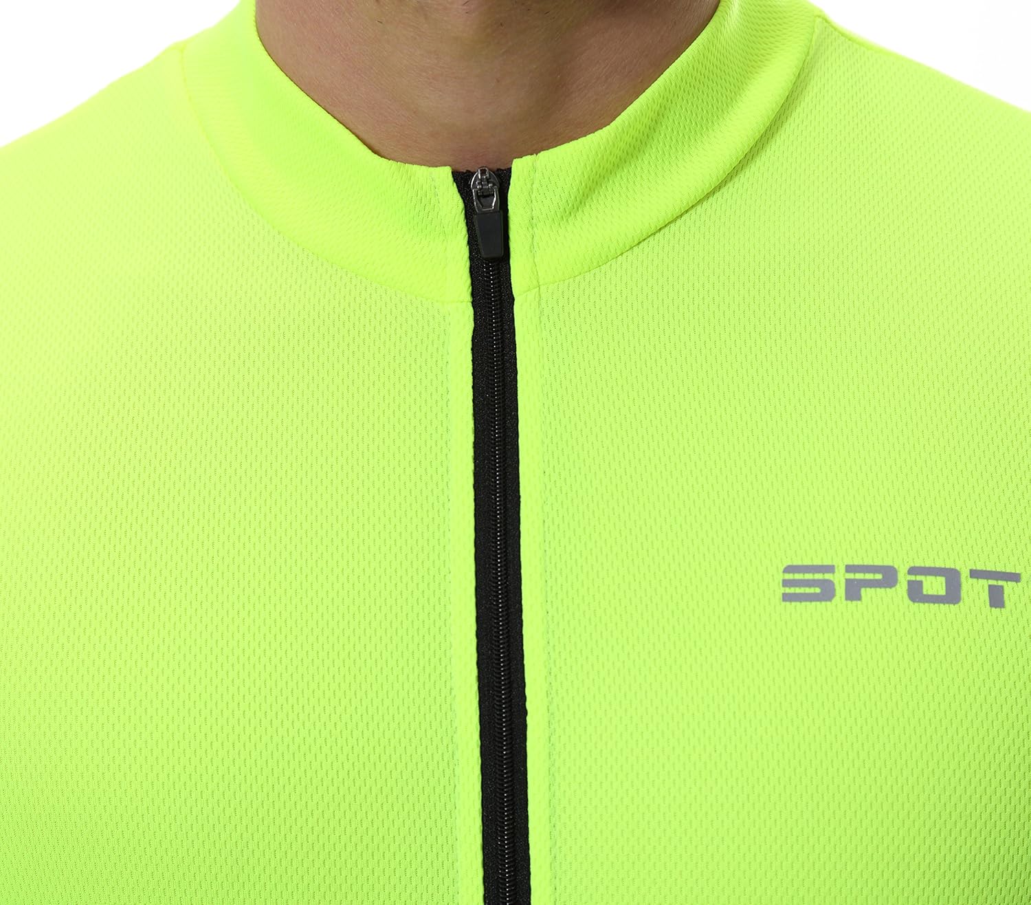 Spotti Men's Cycling Bike Jersey Long Sleeve with 3 Rear Pockets - Moisture Wicking, Breathable, Quick Dry Biking Shirt : Clothing
