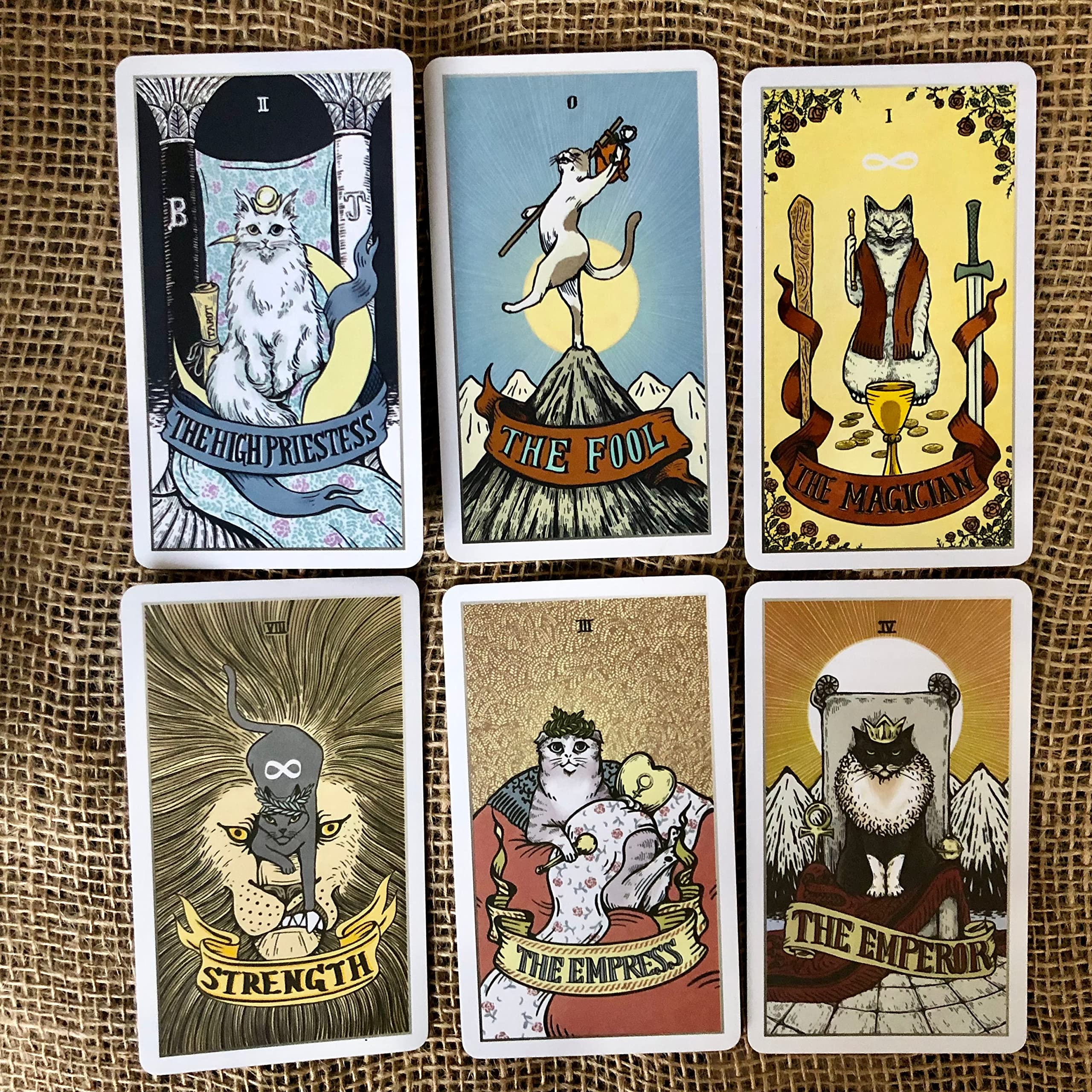 Atesswy Stray Cat Tarot - A Powerful and Cute Tarot Deck for Cat Lovers, Standard Size: 4.75