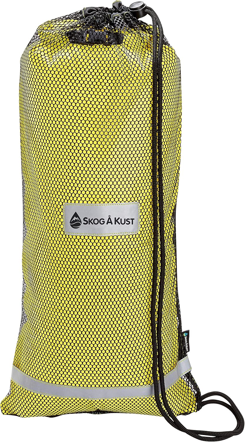 Skog Å Kust SnorkelSåk 2-in-1 Mesh Snorkel Bag with Removable Interior Waterproof Dry Bag | Yellow : Sports & Outdoors