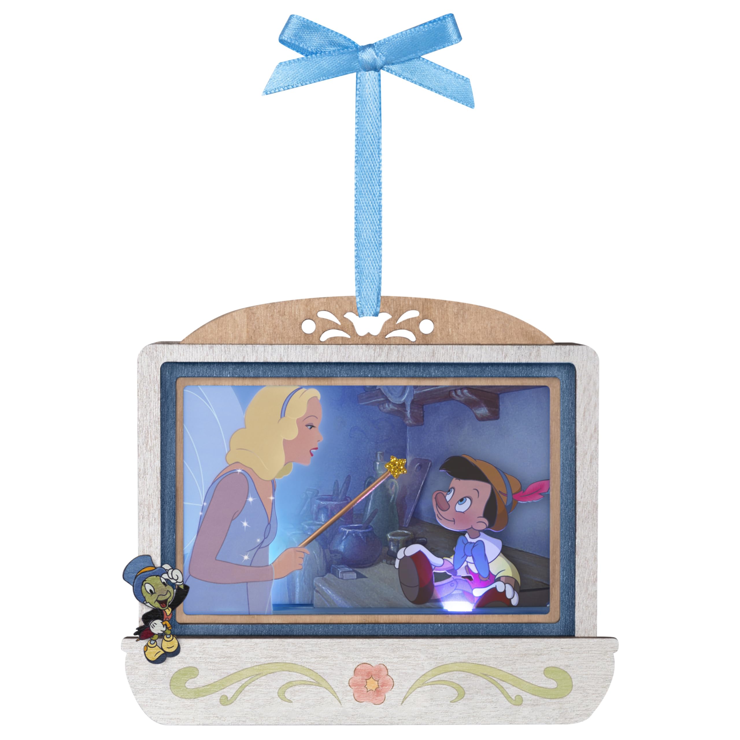 Hallmark Keepsake Christmas Ornament 2025, Disney Pinocchio 85th Anniversary Geppetto’s Wish Come True with Light, Papercraft, Gifts for Disney Fans