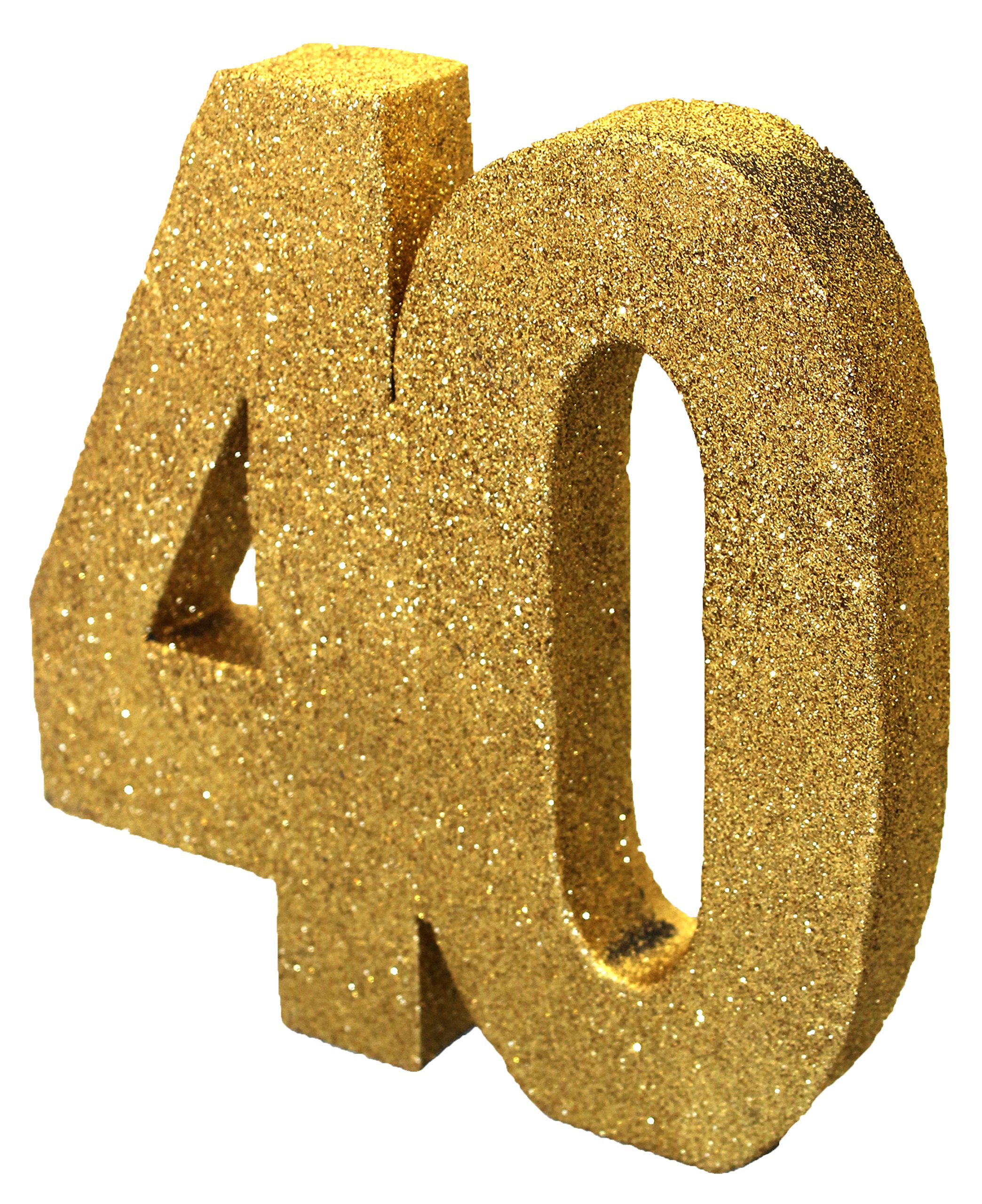 Number 40 Glitter Table Decoration Gold| Table Centrepiece | Table Decorations Centrepiece | 40th Birthday Decorations | Pack of 1 | 20cm |H103 โ image 1