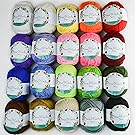 House of Cecilia GIANT Bumper Pack 20 x 100g balls assorted - Double Knit or DK - 6000 meters of yarn- 20 colors as shown- 100% acrylic knitting yarn crochet crafts