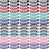 Meajjew 80PCS WWJD Christian Bracelet Pack for Women Men, Christian Gifts Adjustable WWJD Bracelets Bulk - What Would Jesus Do Wristbands