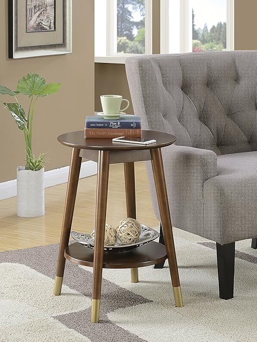 Amazon Com Convenience Concepts Wilson Mesa Redonda De Mitad De