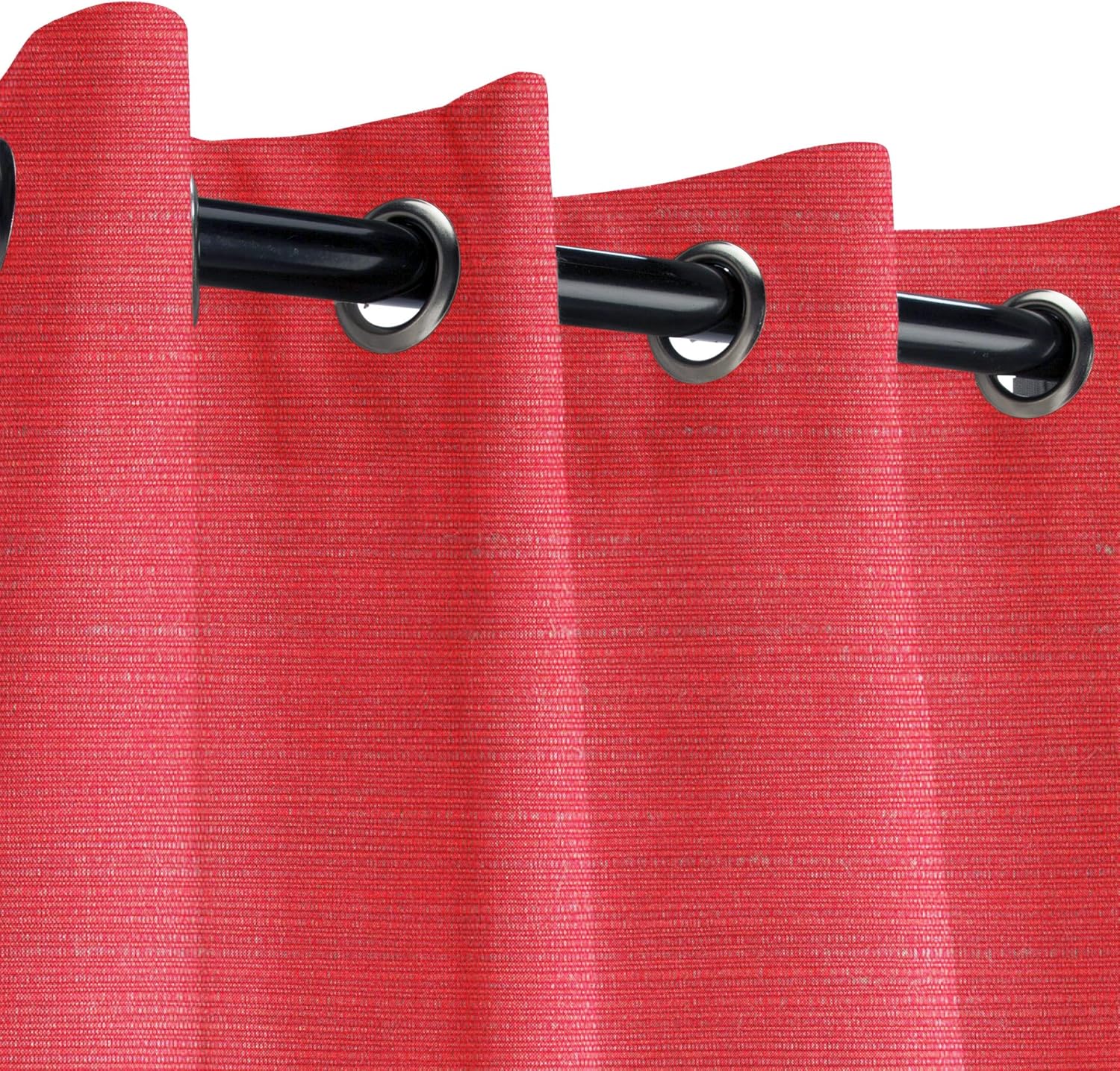 Sunbrella Dupione Oak Outdoor Curtain with Nickel Grommets 50 in. Wide x 84 in. Long