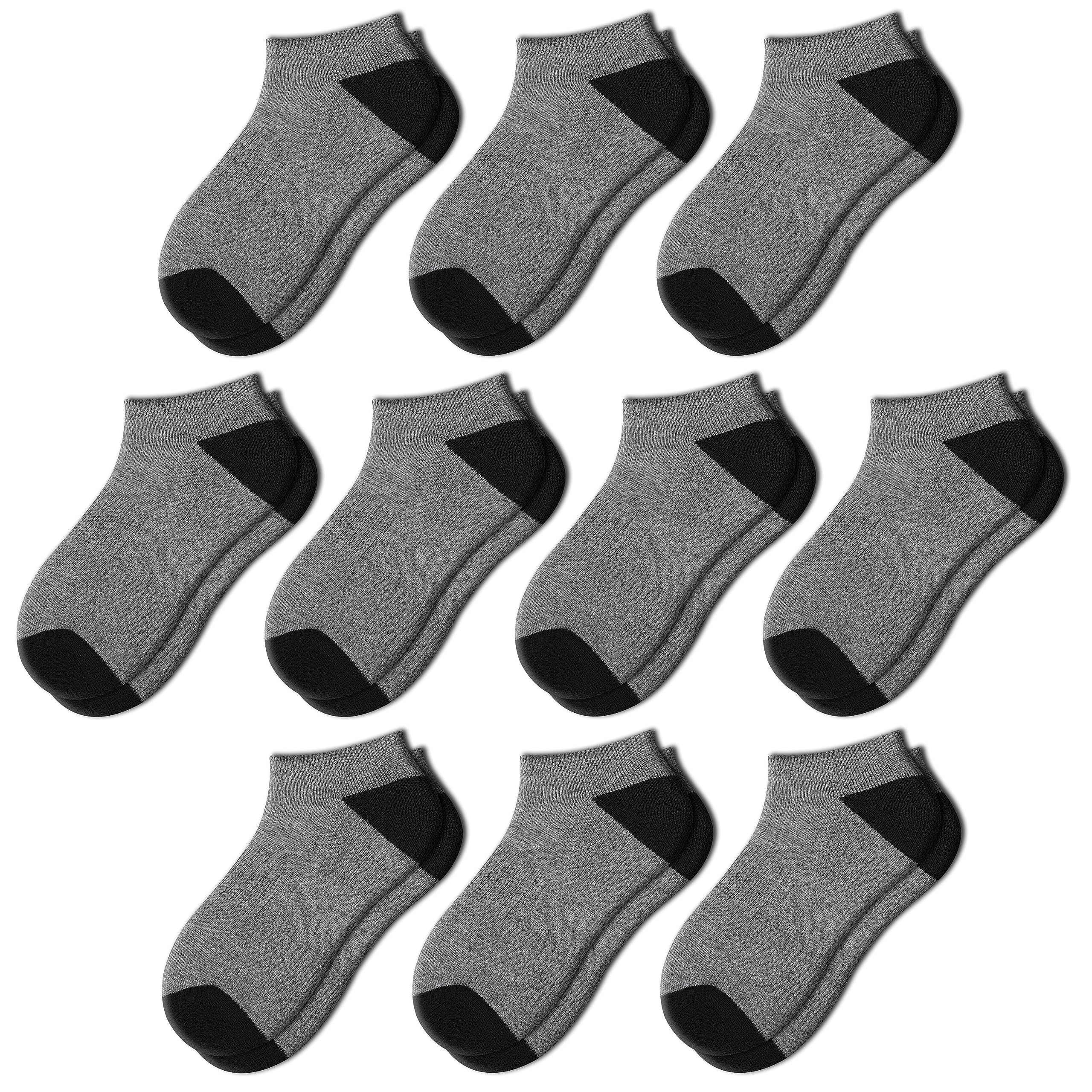 Photo 1 of Comfoex 10 Pairs Boys Socks 4-6 6-8 8-10 Years Old Low Cut Ankle Athletic Socks For Kids Short Half Cushioned Socks