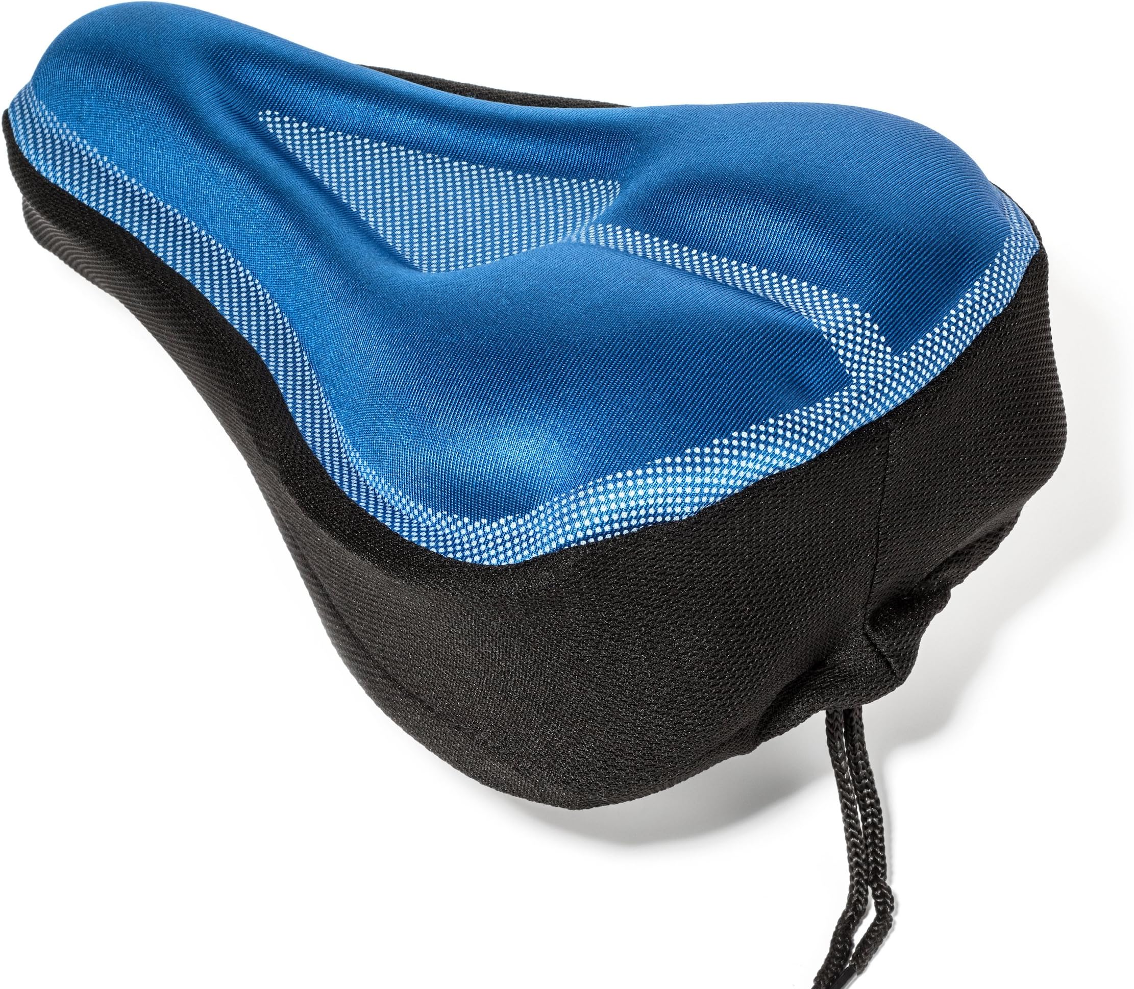 Padded Bike Seat Cushion Cover: Comfortable, Durable Gel Bicycle Pillow Pad for Mountain Bikes, Road Bikes, Cruiser Bikes, Exercise or Spin Bikes - Black Saddle Padding Support for Adults