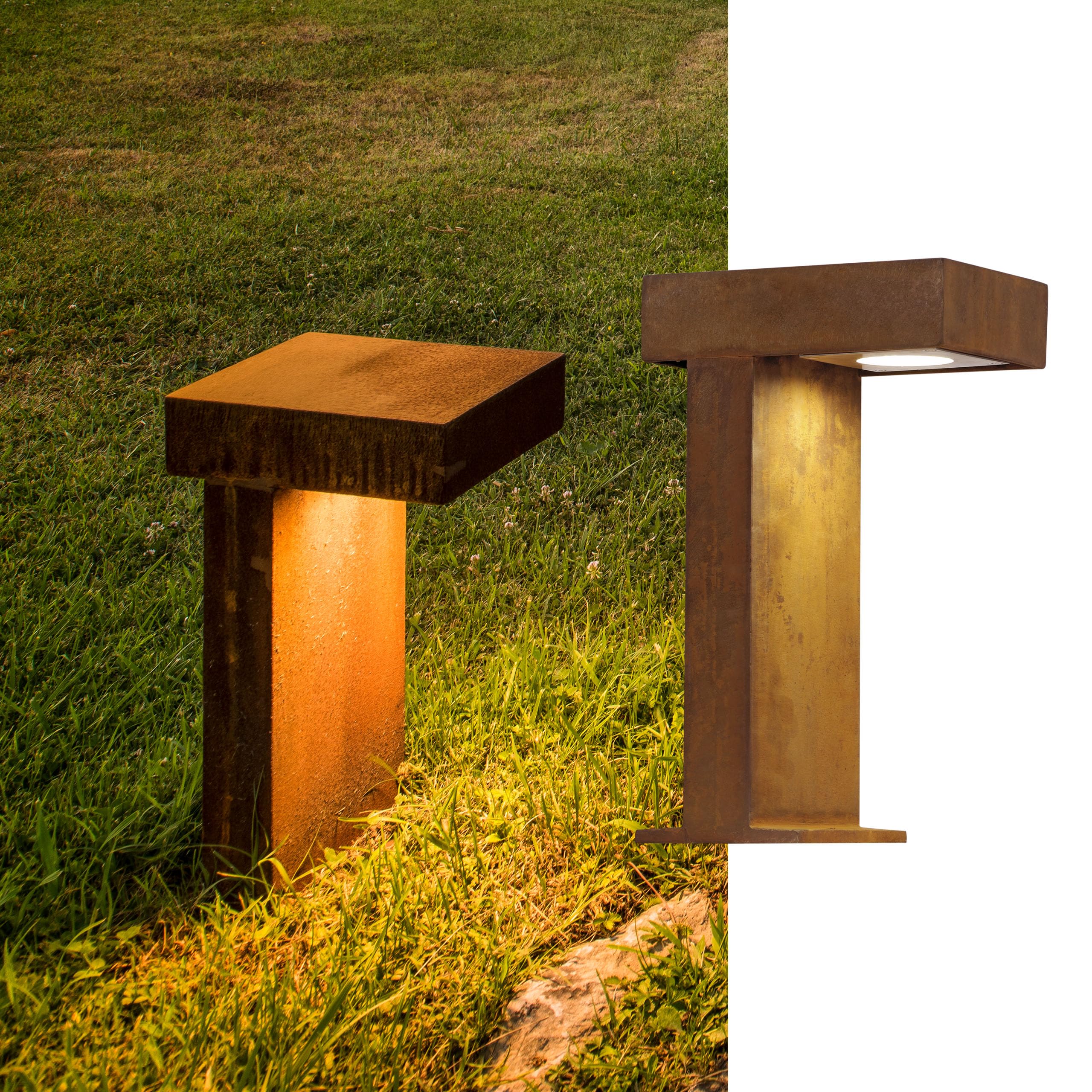 SLV Free-Standing lamp Rusty PATHLIGHT/Outdoor Illumination for Paths, Walls, entrances, LED Outdoor Garden lamp / GX53 IP44 9W Rust