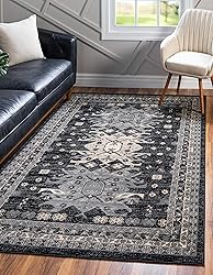 Unique Loom Taftan Collection Border Geometric