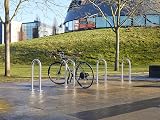 The Workplace Depot Galvanised Steel Cycle Stand Bike Hoop Freestanding Bicycle view 7