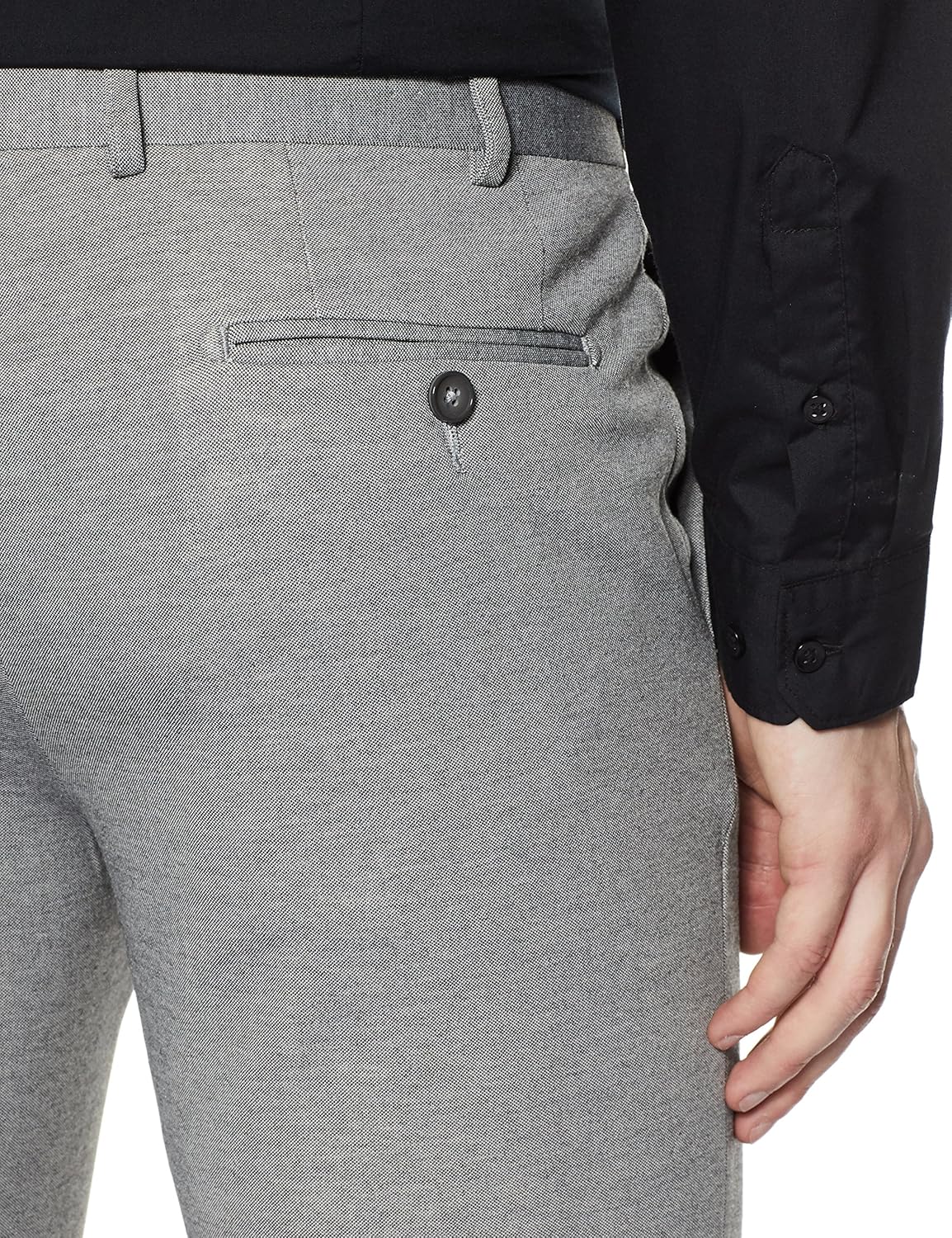 park avenue men's slim fit formal trousers