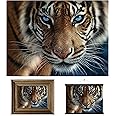 3D LiveLife Lenticular Wall Art Prints - Blue Eyes from Deluxebase. Unframed 3D Tiger Poster. Perfect wall decor. Original artwork licensed from renowned artist, Steve Sundram