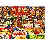 100 Vintage Baseball Cards in Old Sealed Wax Packs - Perfect for New Collectors