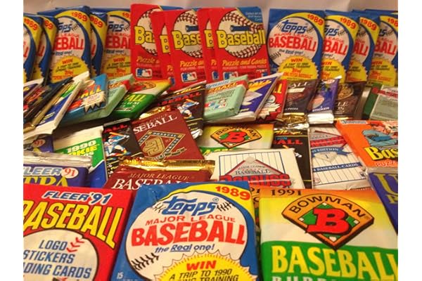 100 Vintage Baseball Cards in Old Sealed Wax Packs - Perfect for New Collectors