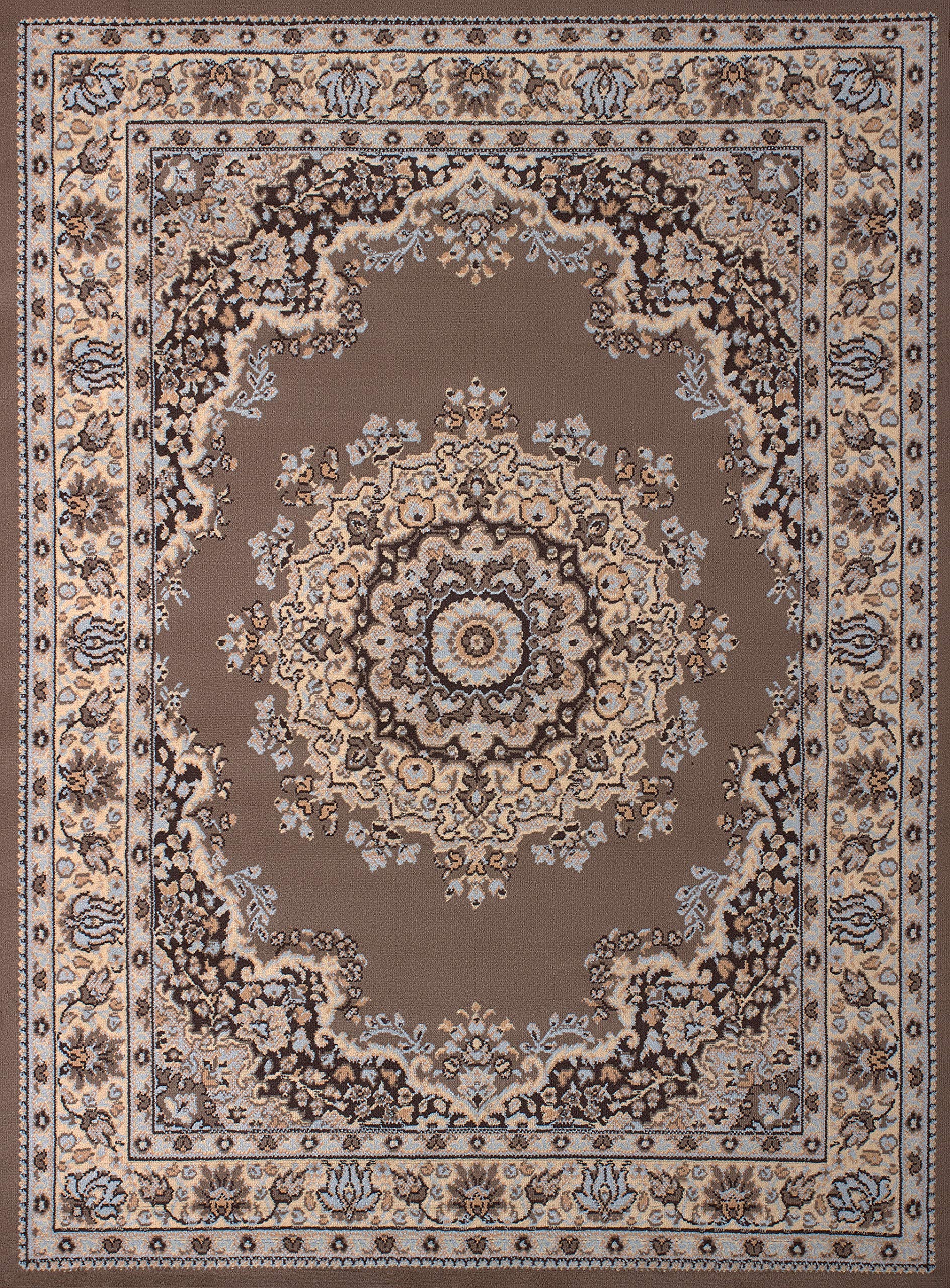 United Weavers of America Dallas Floral Kirman Rug, 8 x 10', Ash Beige