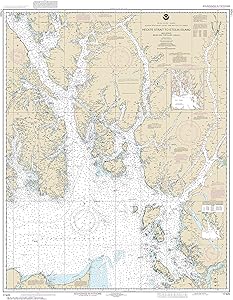 MapHouse NOAA Chart 17420 Hecate Strait to Etolin Island, Including Behm Portland Canals: 43.26