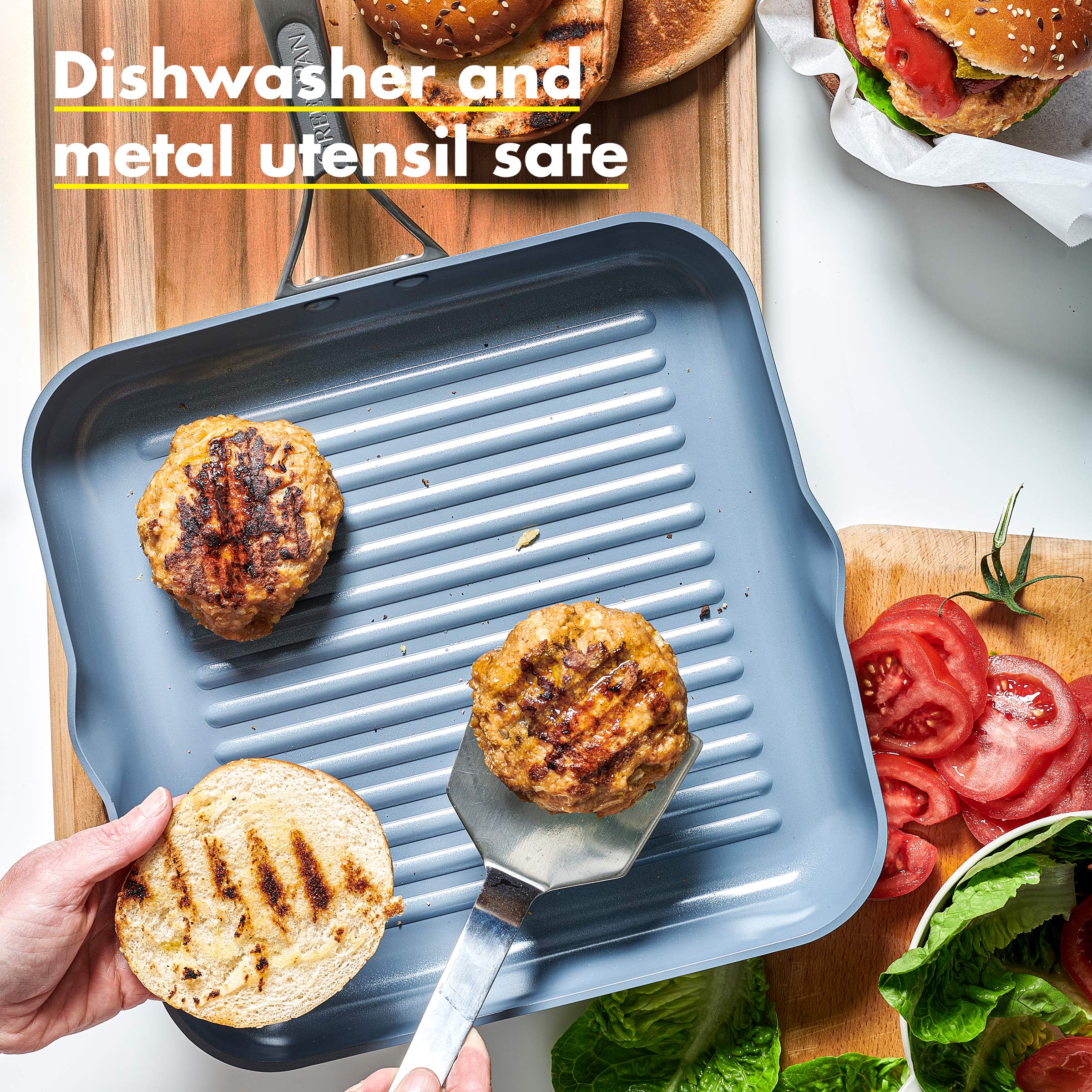 GreenPan Paris Hard Arlo Might Non-Stick Ceramic Square Grill Pan