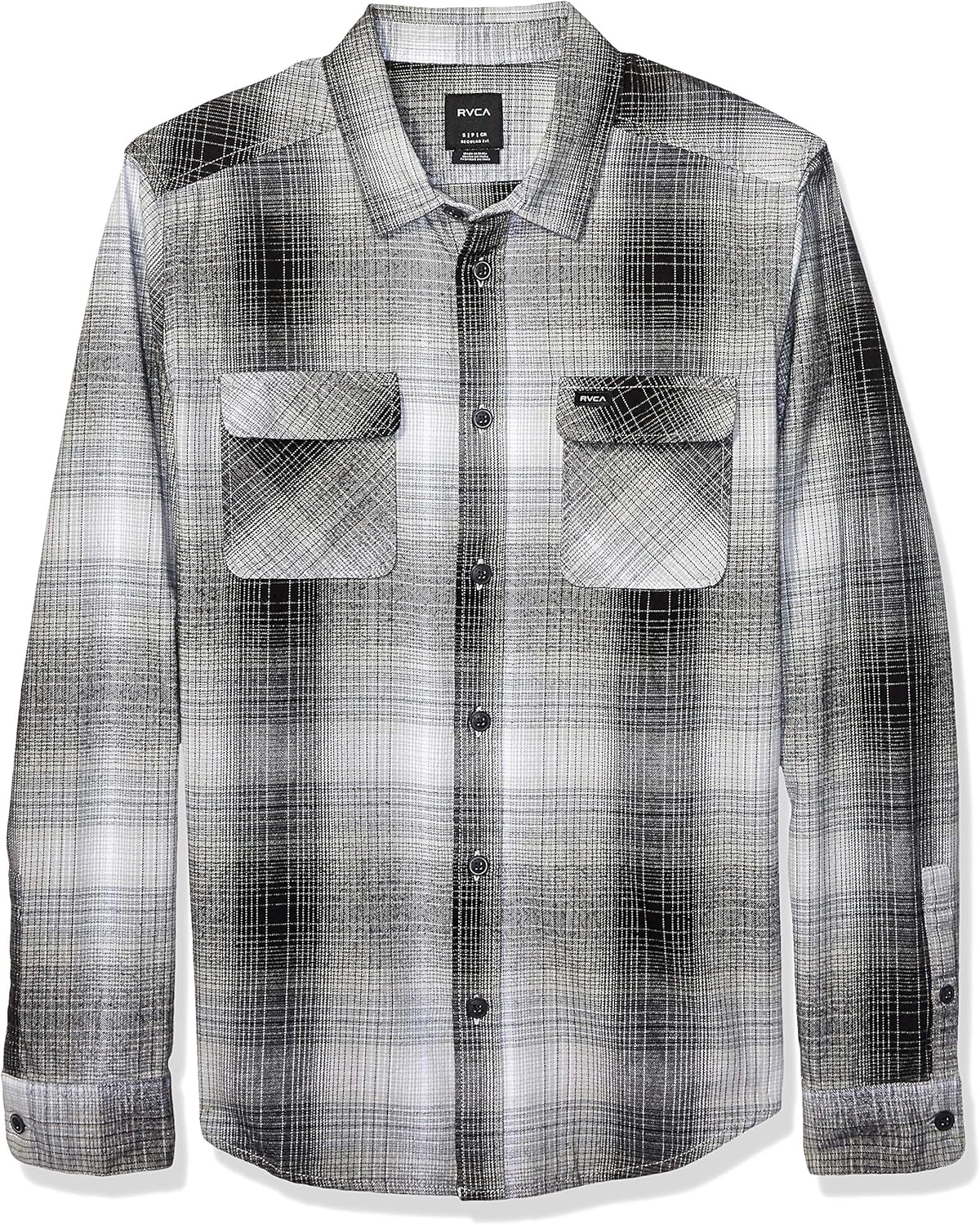 RVCA Men's Muir Plaid Long Sleeve Flannel: Clothing