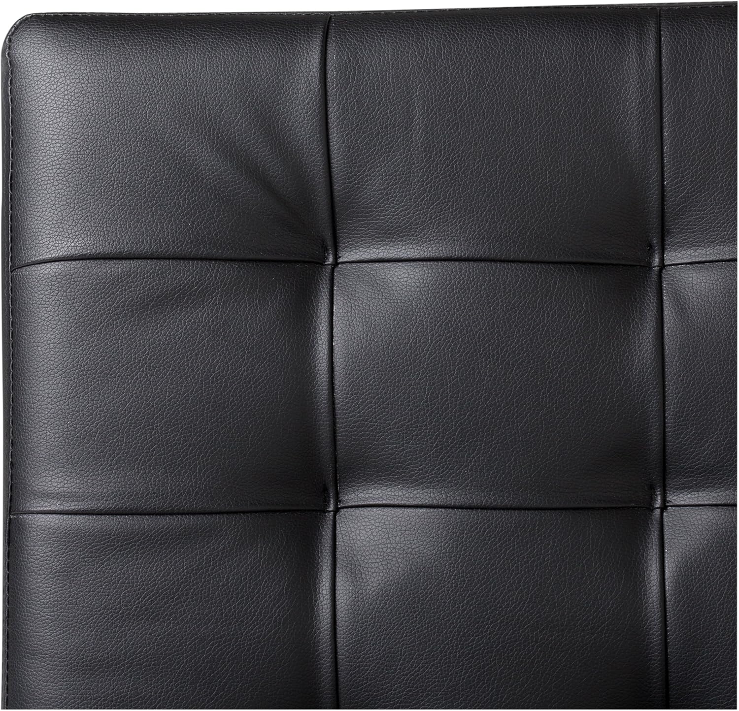 Studio Designs Home Modern Atrium Accent Chair Lounge Chair for Living Room Bedroom, Bonded Leather, Black, 72008: Furniture & Decor