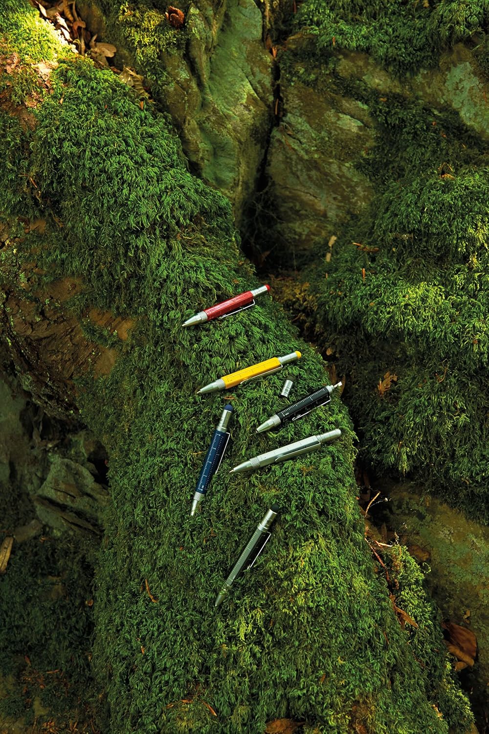 Troika Multitasking Ballpoint Pen (Small), Centimeter/Inch Ruler, Slotted/Phillips Screwdriver, Stylus (Yellow), Black Refill - Image 5