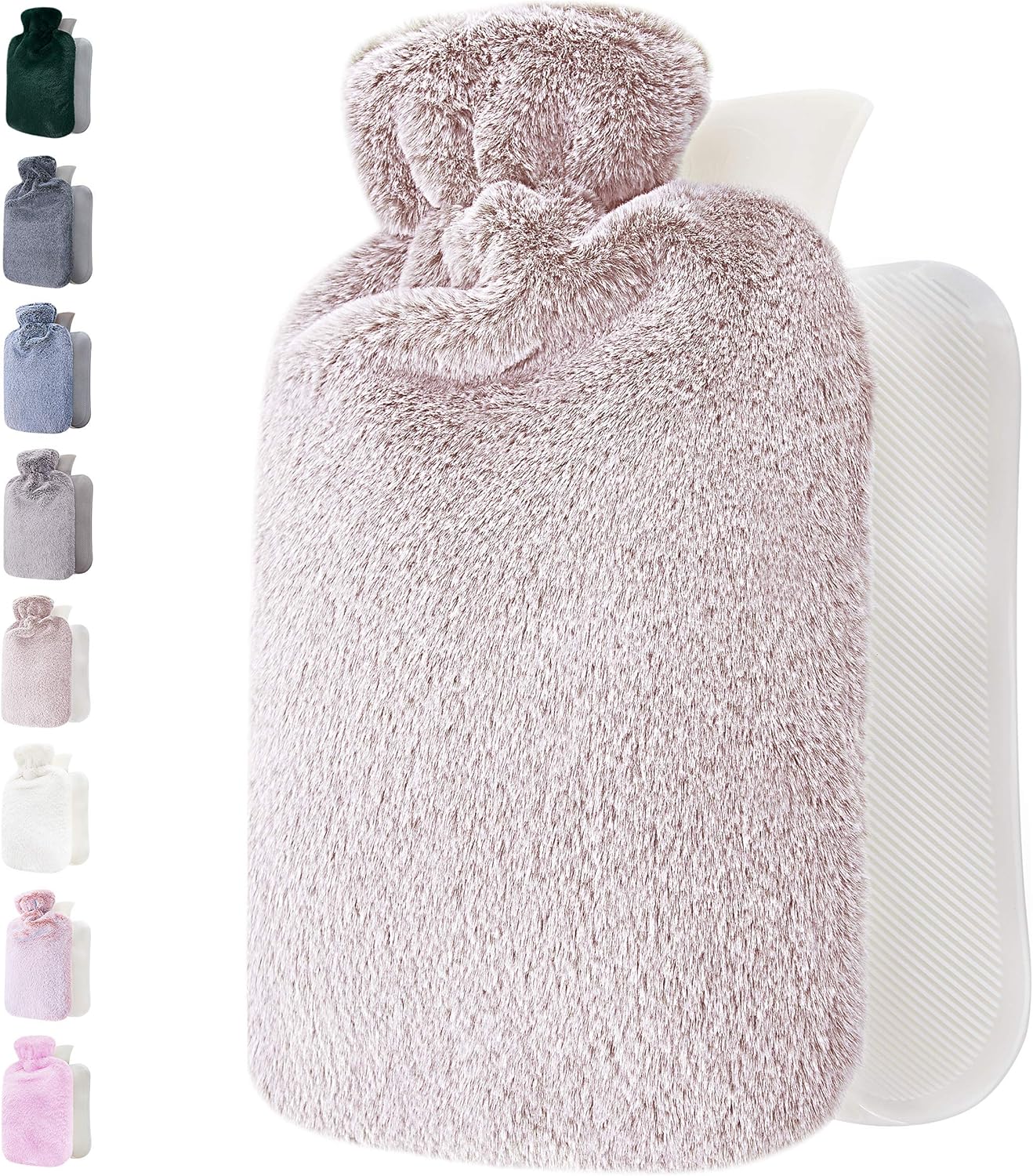 Hot Water Bottle with Soft Cover - 1.8L Large - Classic Hot Water Bag for Pain Relief, Neck and Shoulders, Feet Warmer, Menstrual Cramps, Hot and Cold Therapy - Great Gift for Women and Girls (Pink): Health & Personal Care