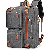 MOLNIA 15.6 inch Laptop Backpack,3 in 1 Briefcases For Men,Laptop Backpack, Messenger Bag,Computer Bags For Men Women, Dark Grey