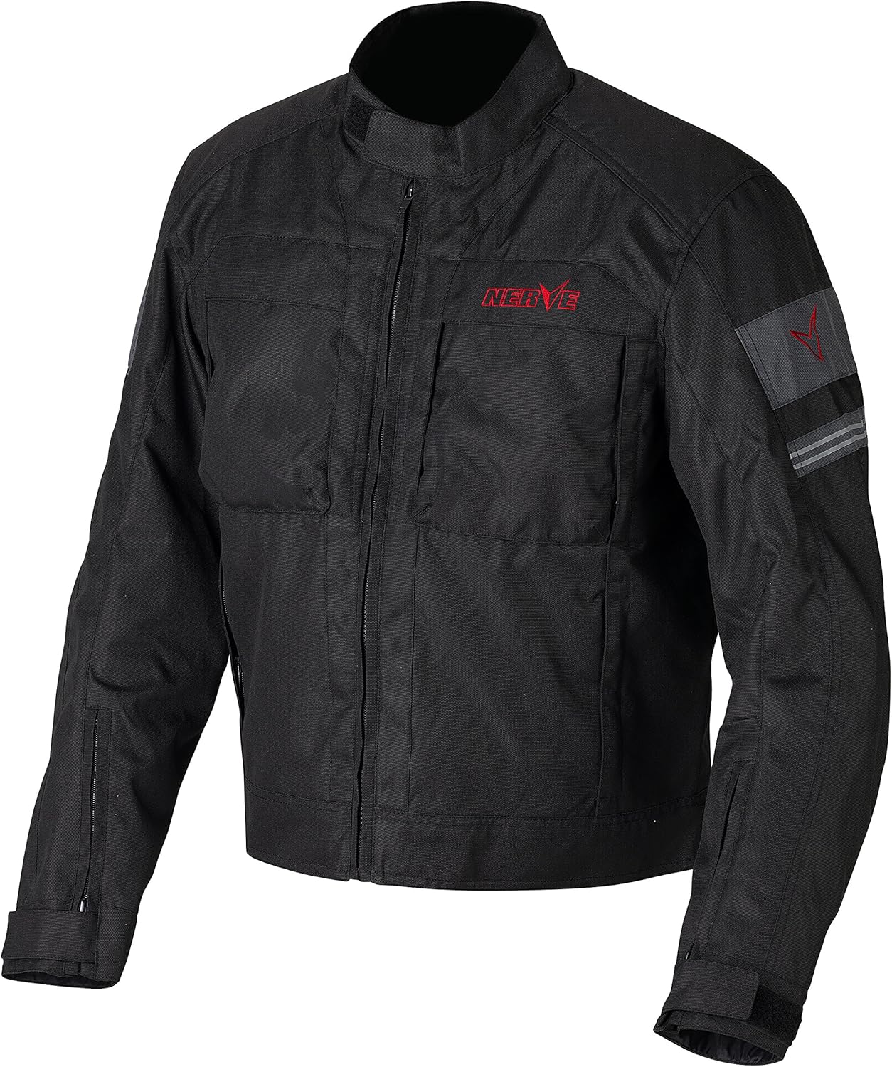 Noir//Rouge XS Nerve Move Blouson Moto dEt/&eacute; Textile Membrane
