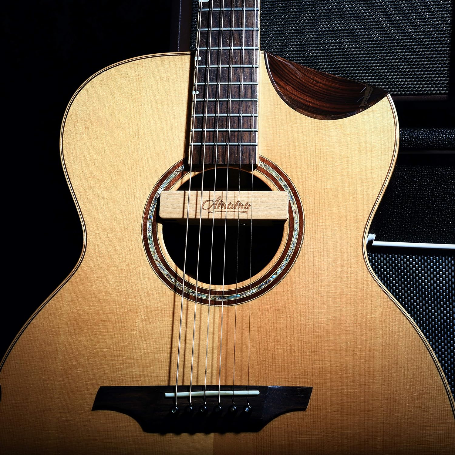AMUMU SP30 Woody Magnetic Soundhole Pickup for Steel String Acoustic Guitars Single Coil Rare Earth Neodymium Magnet - Image 4