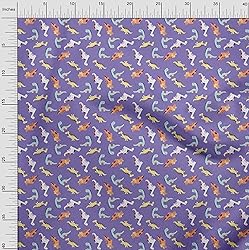 oneOone Cotton Poplin Violet Fabric Colorful