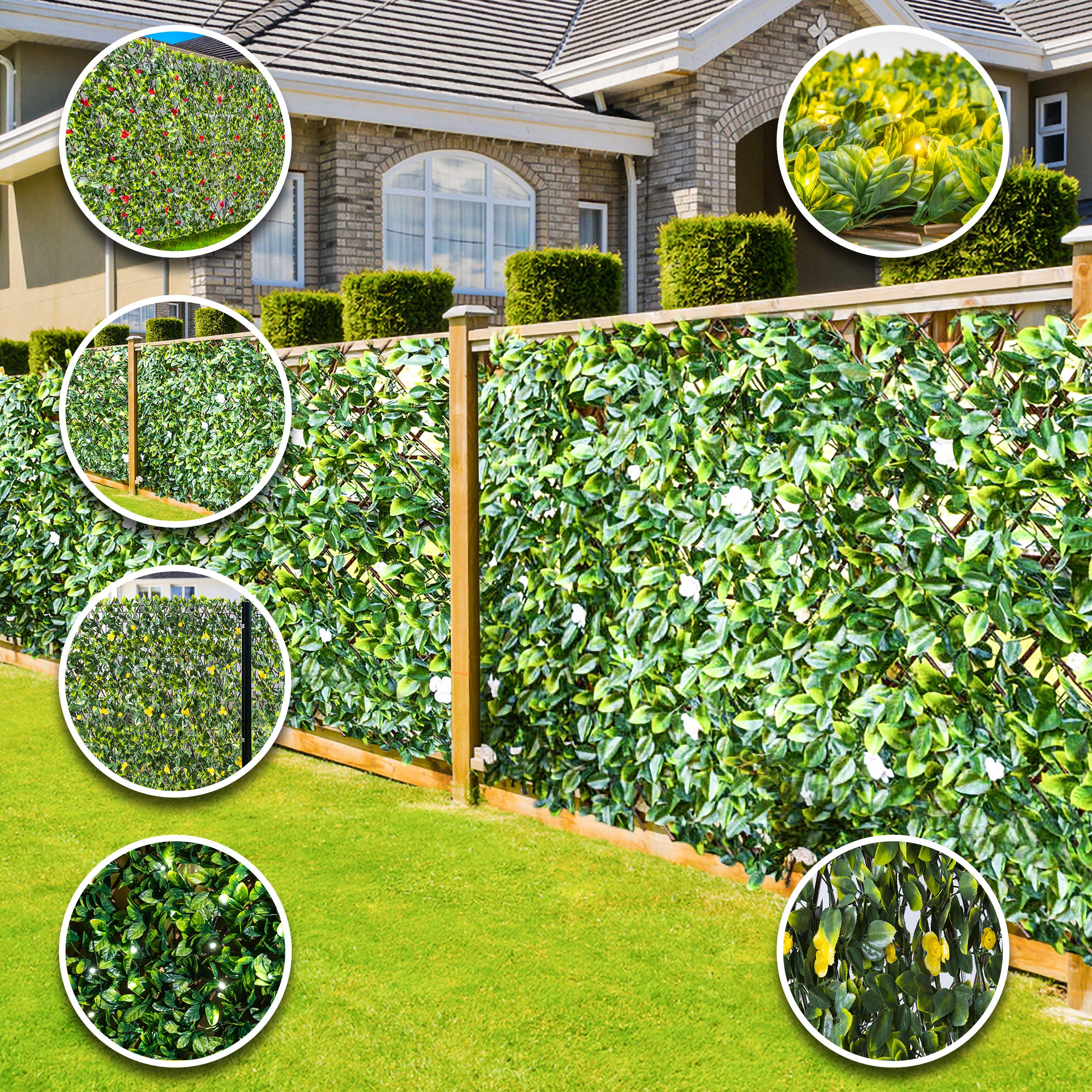 Buy WDC ONLINE eXtreme Artificial Leaf Trellis with White Flowers