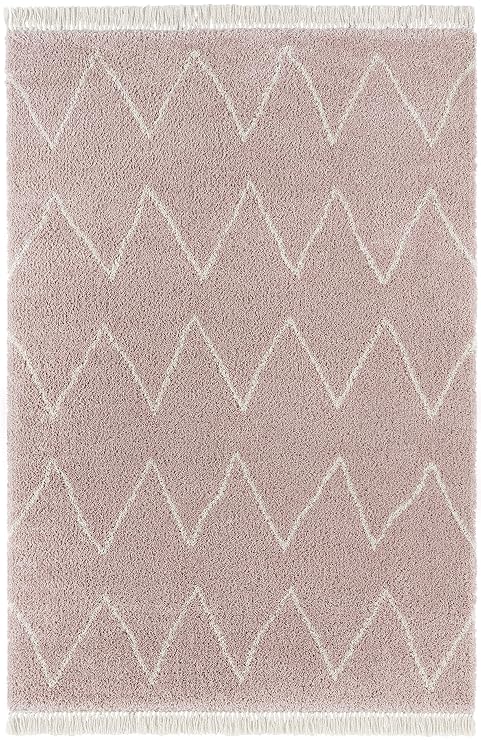 Mint Rugs Ruby Teppich Polypropylen Rosa Creme 200x290 Cm