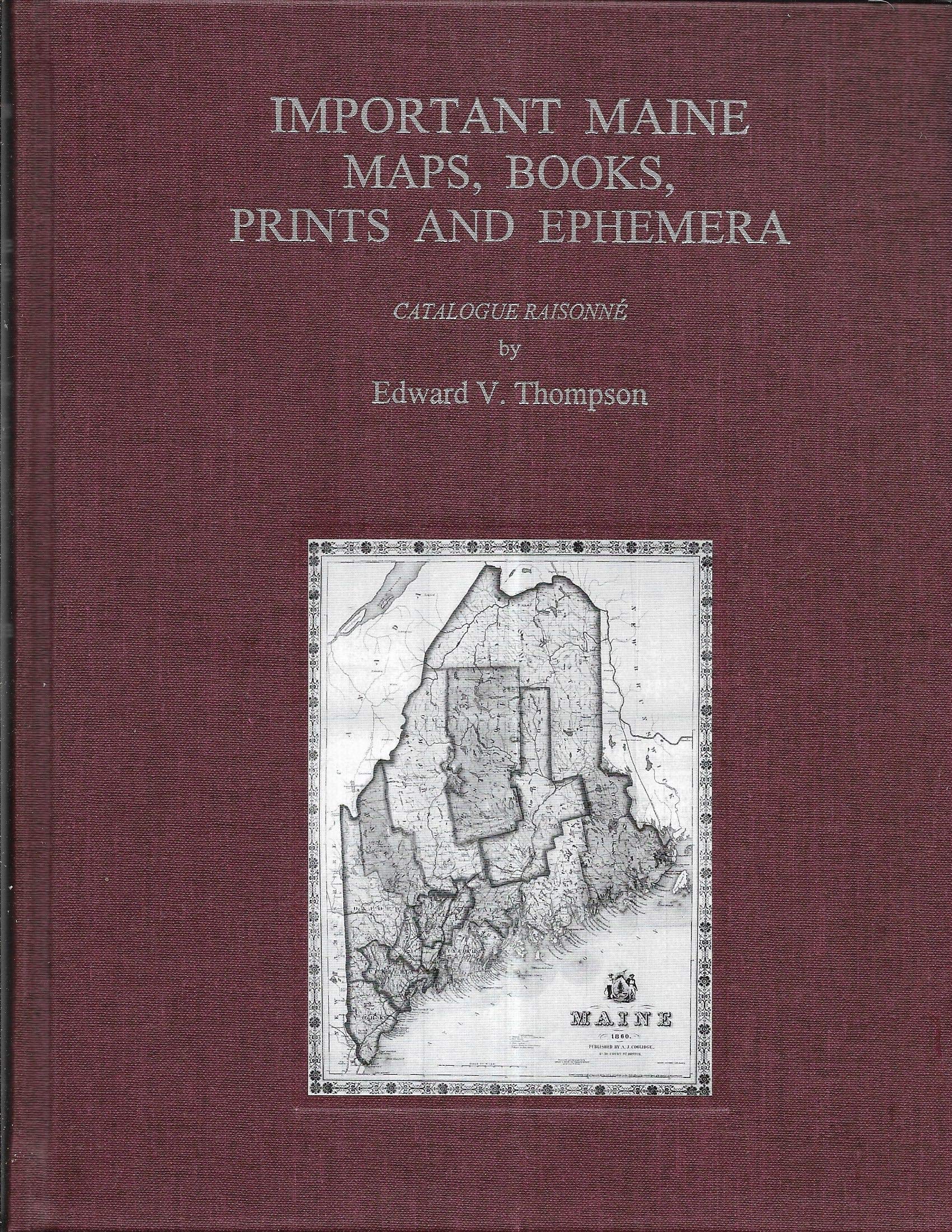 maps, Important raisonne: ... Maine and books, Catalogue prints