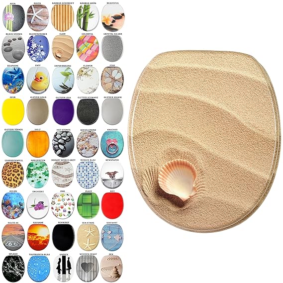 WC Sitz, viele schöne WC Sitze zur Auswahl, hochwertige und stabile Qualität aus Holz (Clam)