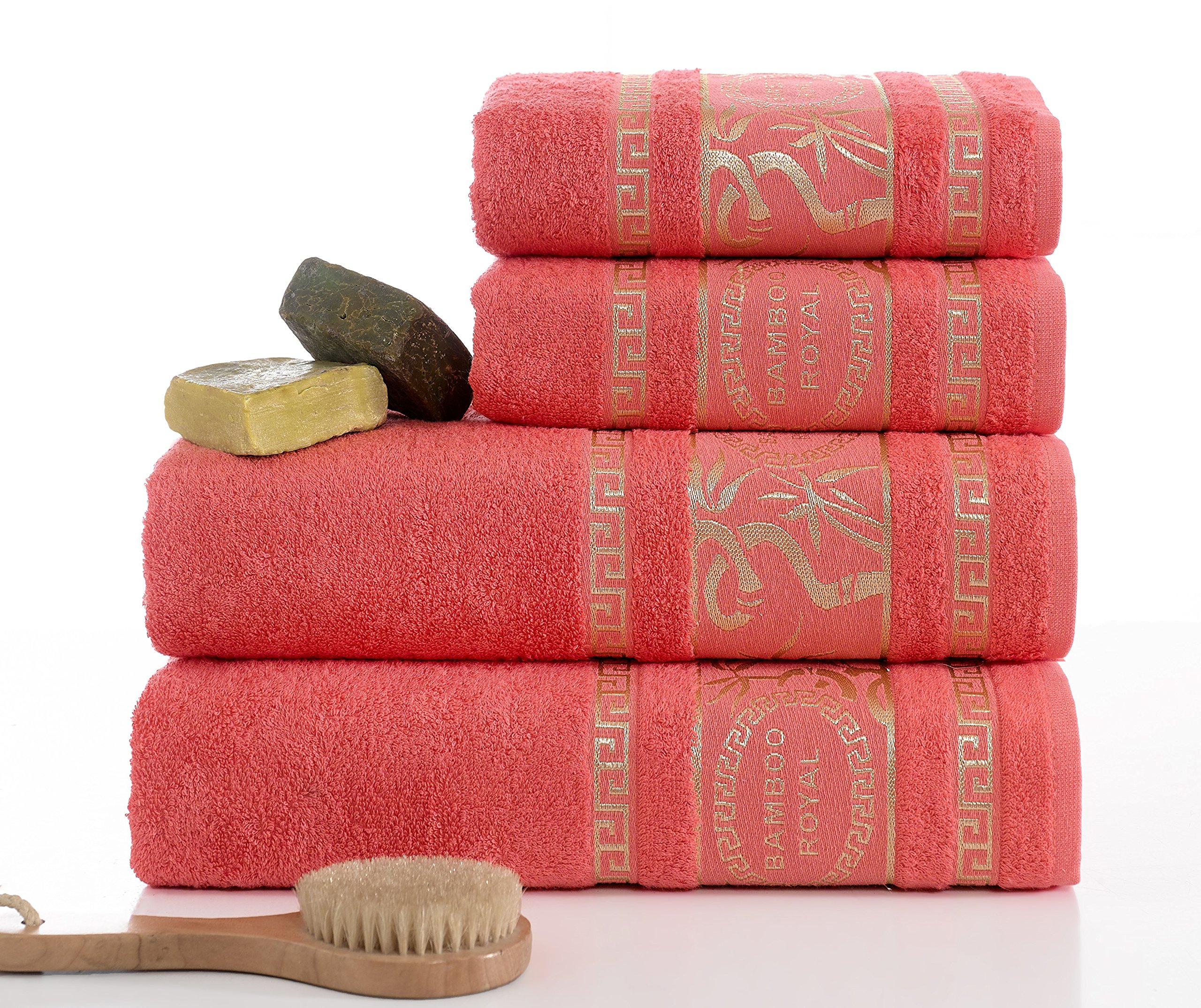 Ixirhome Turkish Bamboo Towel Set,70 Bamboo30 Turkish Cotton, 2 Bath
