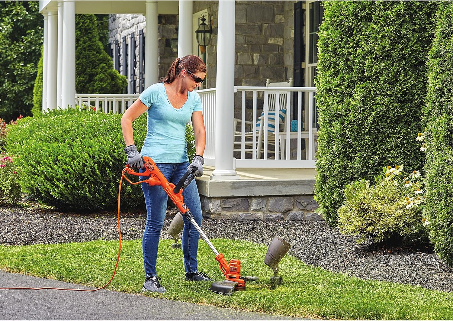 BLACK+DECKER String Trimmer with Auto Feed, Electric, 6.5-Amp, 14-Inch (BESTA510) : Garden & Outdoor