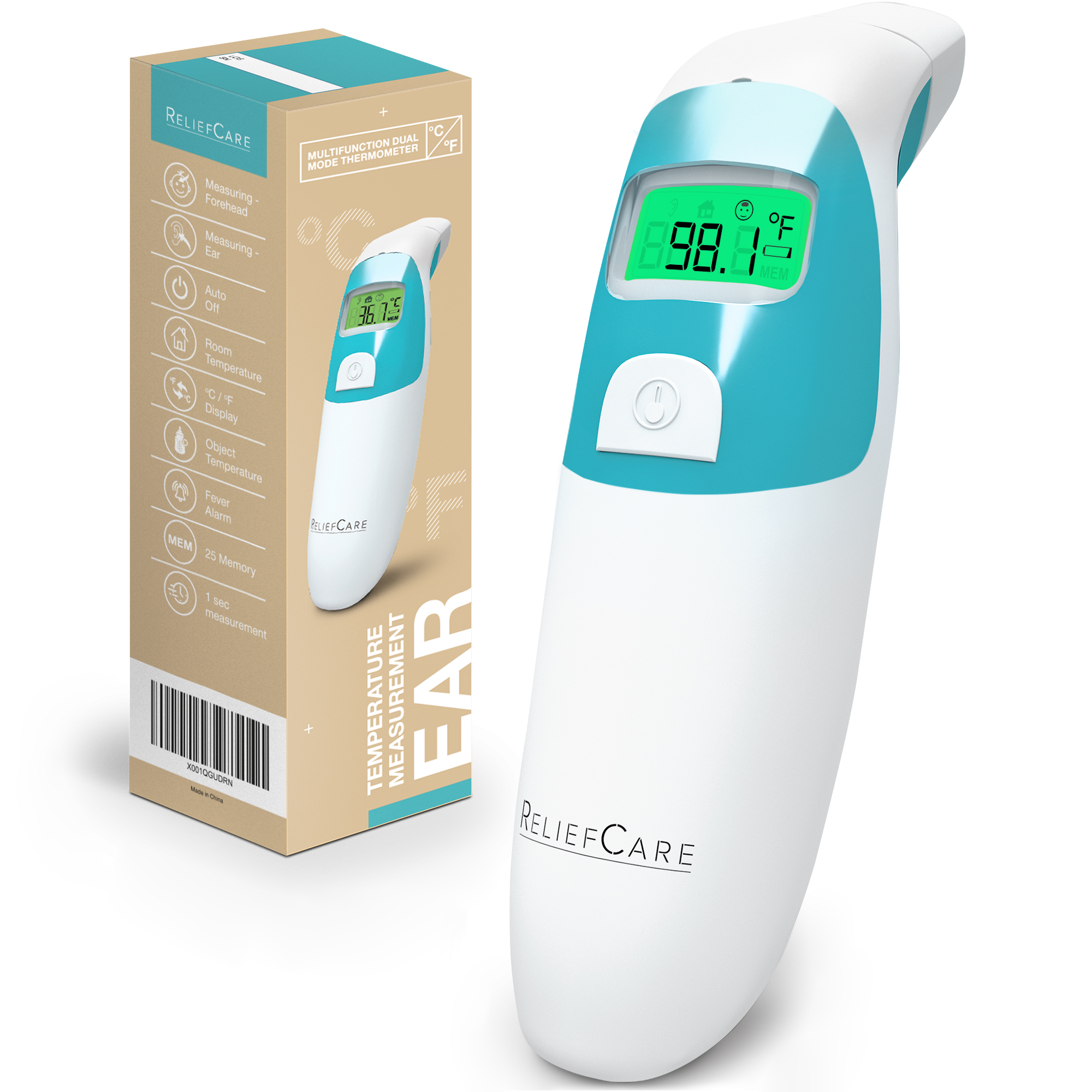 Forehead and Ear Digital Infrared Thermometer Head Thermometer with