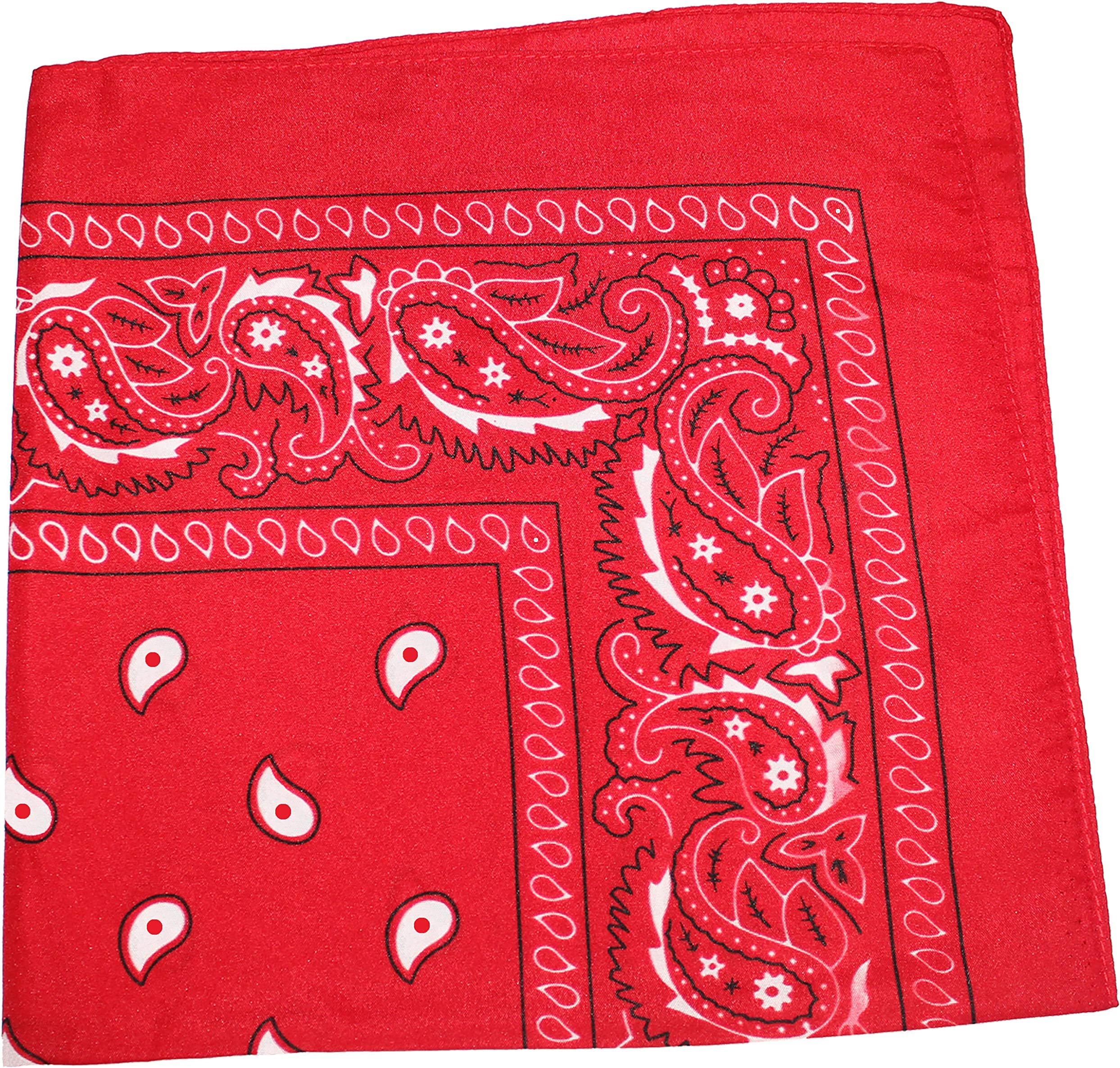 Pack of 100 Paisley Cotton Bandanas Novelty Headwraps - Bulk Wholesale - 22