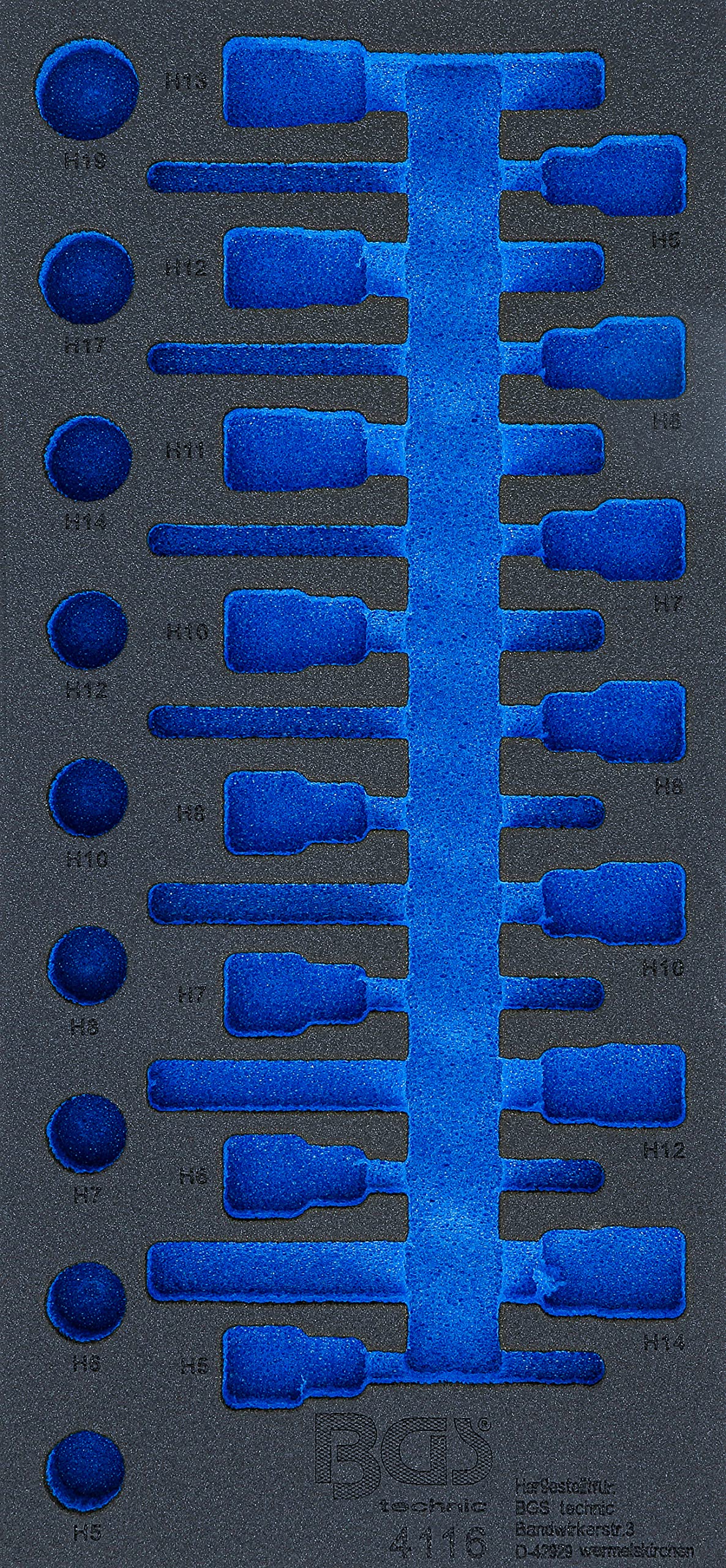 BGS 4116-1 | Tool Tray 1/3 | empty | for BGS 4116