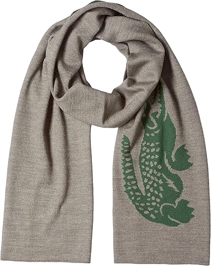 Amazon ラコステ マフラー 公式 リバーシブルアイコンジャカードマフラー Msm51 グレー Free サイズ ストール マフラー 通販