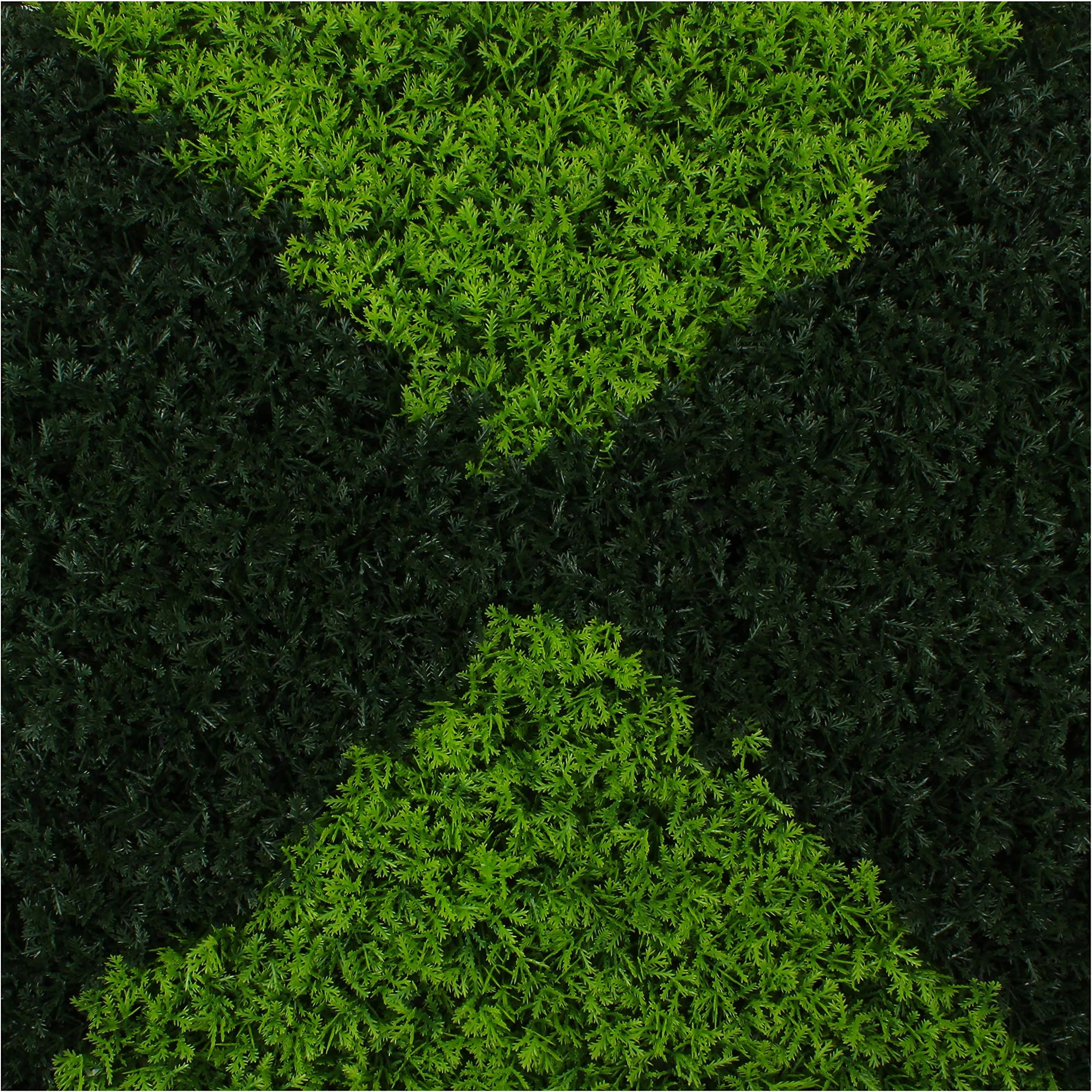 3rd Street Inn Artificial Hedge - Outdoor Artificial Plant - Great Boxwood and Ivy Substitute - Sound Diffuser Privacy Fence Hedge - Topiary Cypress Greenery Panels (4, Checkered Cypress)