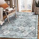 YARNSCAPE 4' x 6' Washable Area Rug - Low Pile Soft Vintage Indoor Rug for Living, Dining or Bedroom - Lightweight Carpet wit