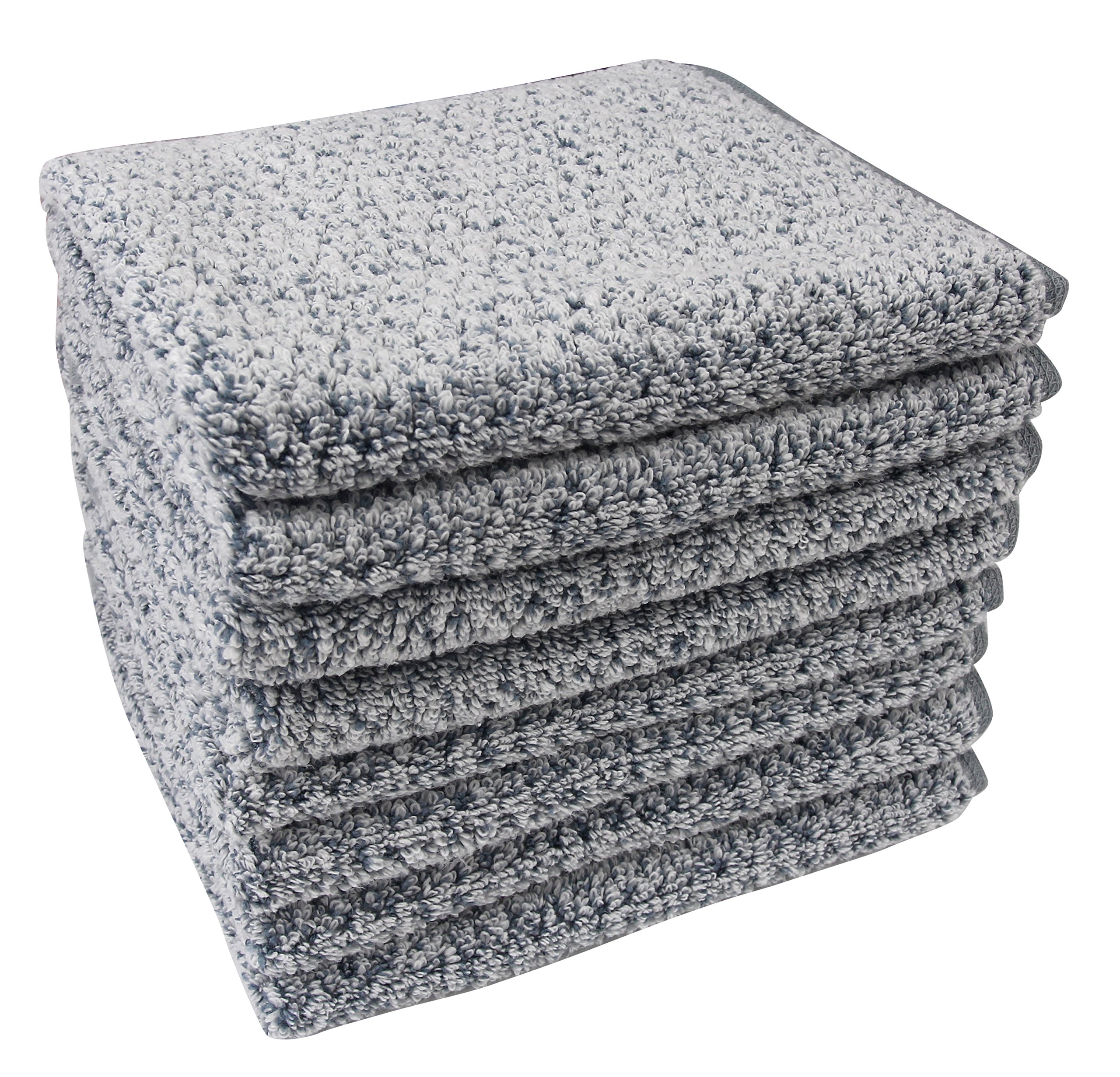Everplush Diamond Jacquard Hand Towel Set, Dusk (Grey Blue)
