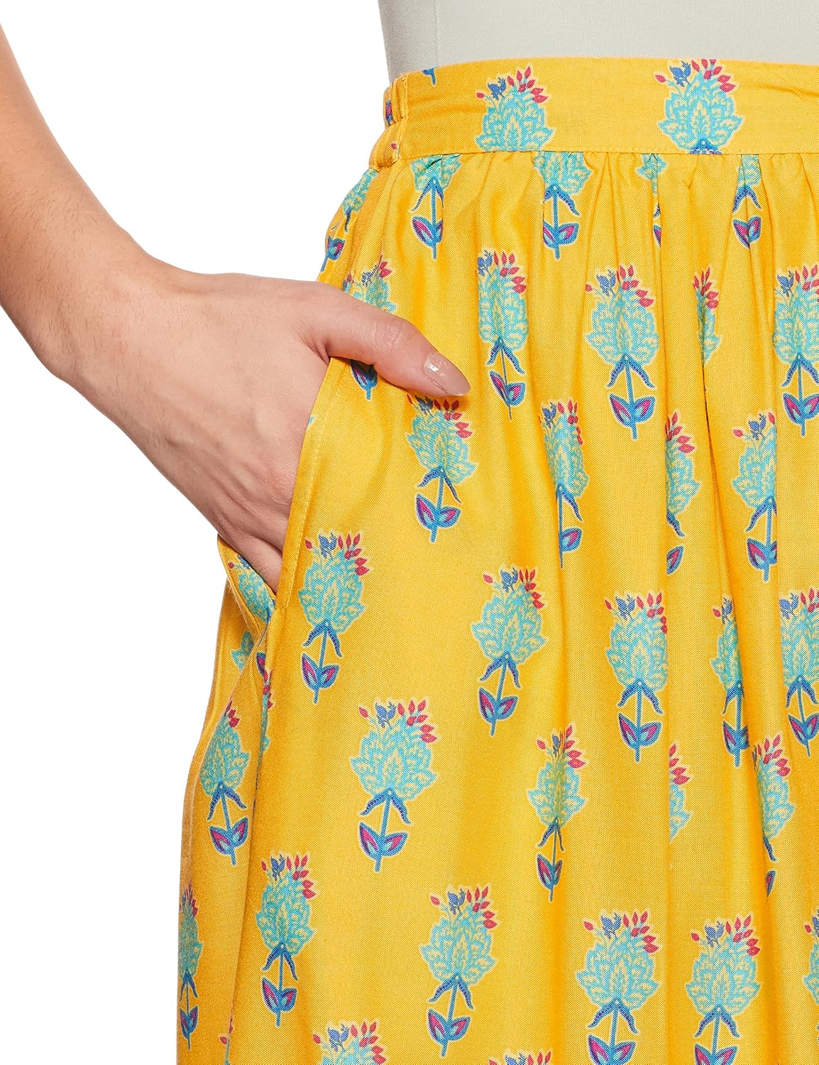 global desi women's a-line midi skirt