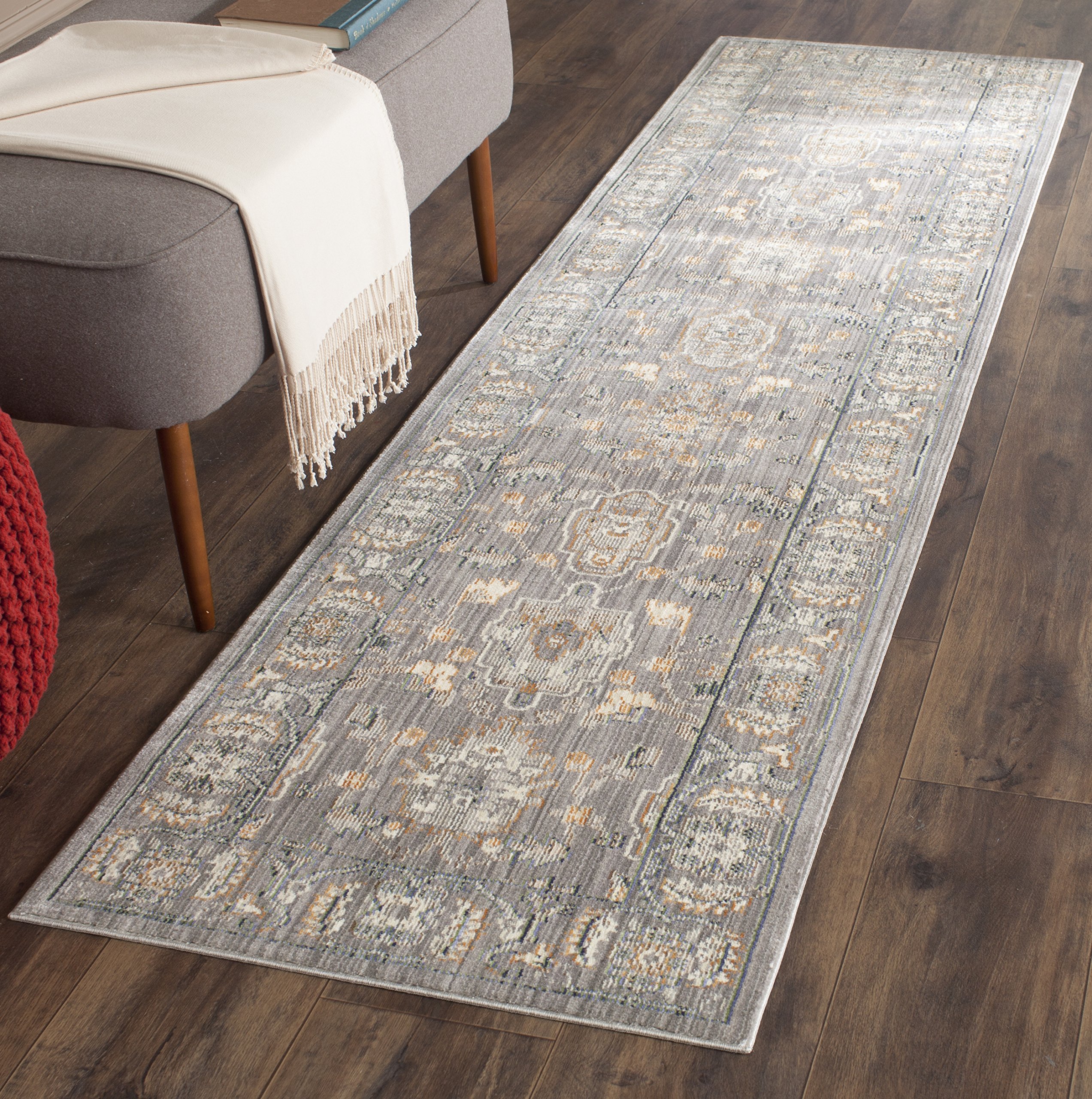 Safavieh Craft Art-Inspired Indoor Woven Runner Area Rug, Valencia Collection, VAL112, in Mauve / Mauve, 69 X 244 cm for Living Room, Bedroom or Any Indoor Space