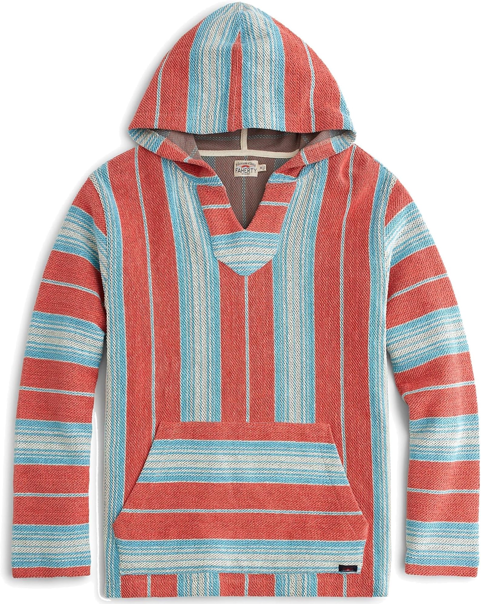 Faherty Men's Terry Baja Hooded Long Sleeve Cotton Poncho
