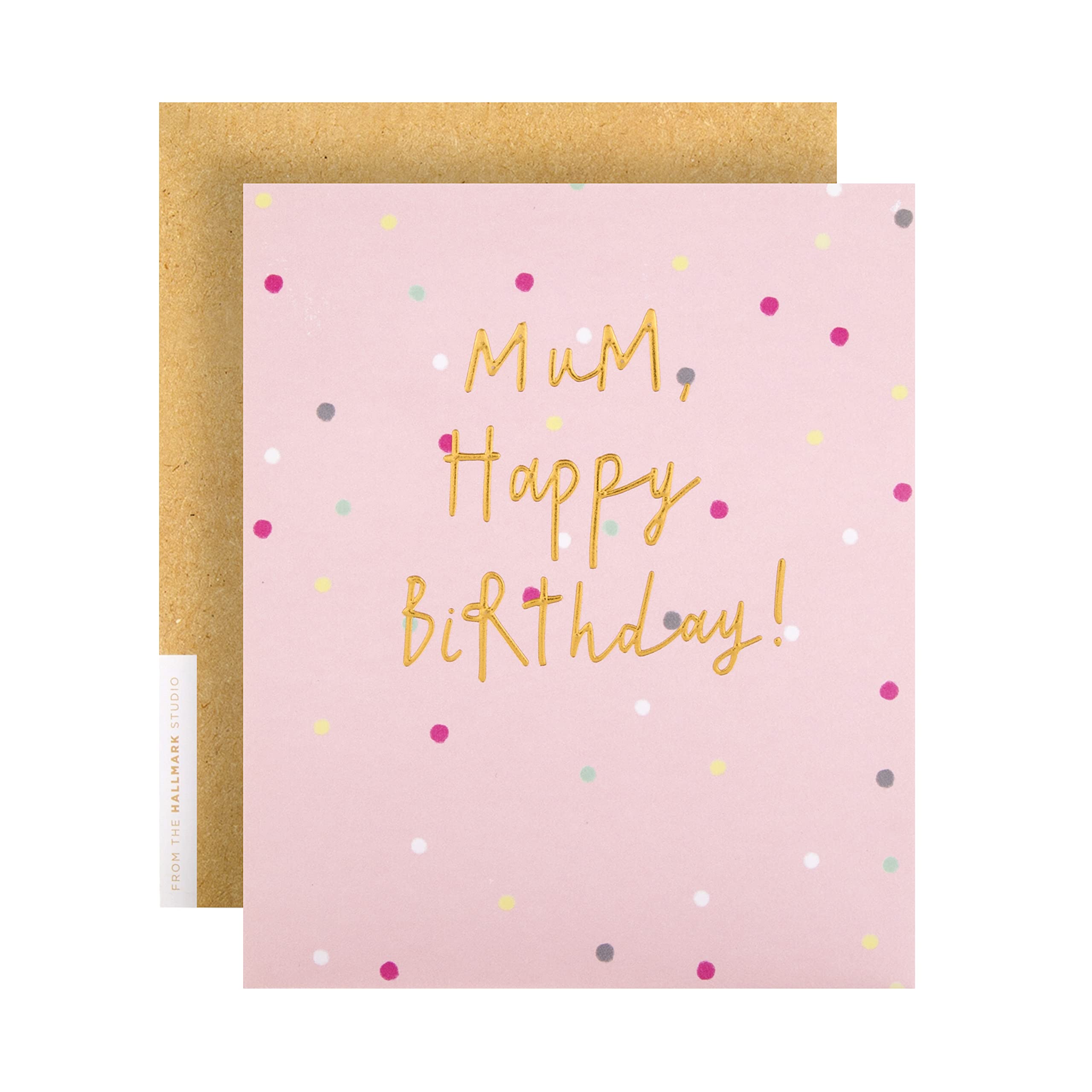 Hallmark Birthday Card for Mum, Polka Dots Design, Pink