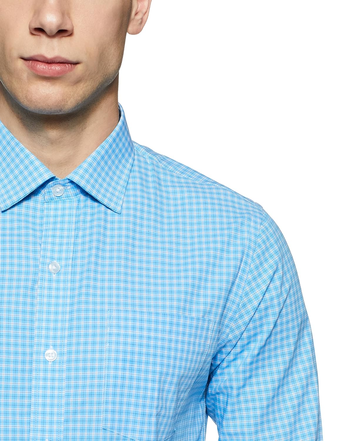 arrow men's checkered slim fit cotton formal shirt