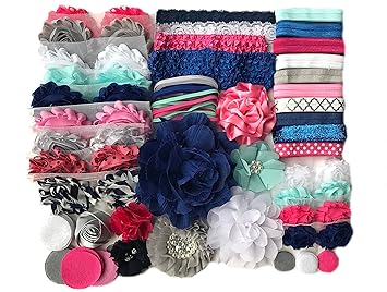 Amazon Com Bowtique Emilee Baby Shower Headband Kit Diy Headband