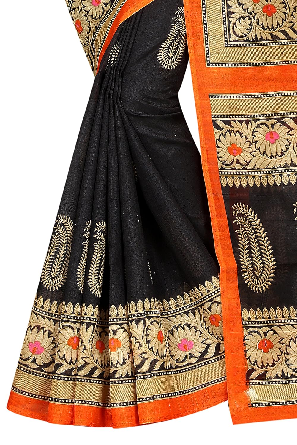 kanchan silk cotton saree with blouse piece